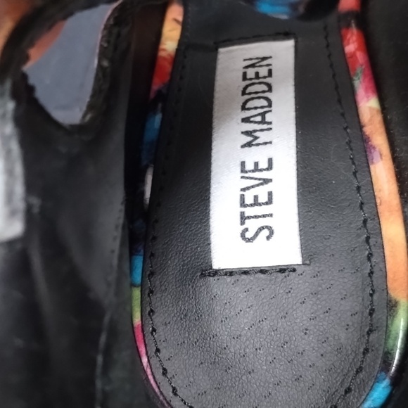 Steve Madden Cythiaa Multi-Color Open Toe Lace Up Heels Sz 5.5 M Beautful - Picture 14 of 15